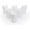 OMADA Design Set di 6 Bicchieri bar, per Cocktail, da bibita o long drink 42,5 cl, altezza 12,5 cm in plastica, infrangibili, impilabili forma ottagonale e lavabili in lavastoviglie linea Unglassy