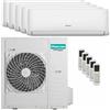 hisense Condizionatore Hisense Hi-Comfort 2025 penta split 9000+9000+9000+9000+9000 BTU inverter wifi unità esterna 12.5 kW codice prodotto 5AMW125U4RTA/CF25YR4BG_5