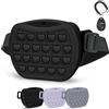 Adiwo Sacchetti per Cani e dolcetti per addestramento di Animali Domestici, Borsa per addestramento per Cani, clicker, Sacchetto per addestramento del Cane, Sigillo Magnetico, Silicone (Nero)