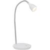 Brilliant - Lampada a LED da tavolo modello Anthony, colore: bianco/ferro