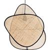 DRW Lampada da soffitto in Rattan e Metallo in Naturale e Nero 39 x 13 x 59 cm, Medidas: 39x13x59 cm