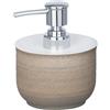Avilia Dosatore Sapone Liquido per Bagno - Dispenser Sapone per Bagno, in Poliresina, 10x12.5x10.5cm, 0.24l, Marrone