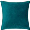 furn. Riva Paoletti Meridian Grande Cuscino Quadrato Cover- Paoletti Meridian, Black-Contrasting Oro Bordi tubolari, Giallo, 55 x 55 cm, Poliestere, Teal/Blush, 55 x 55 cm