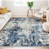 Guchuang Bedding Tappeto per soggiorno 160x230cm, Tappeto blu vintage melange design a pelo corto, lavabile antiscivolo per camera da letto