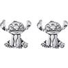 Disney Lilo & Stitch - Orecchini a perno placcati in argento, One Size, Ottone