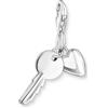 Thomas Sabo 0349 - 001 - 12, Argento Sterling 925, Silver Key and Heart charm pendant