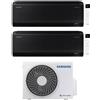 Samsung Condizionatore Samsung Dual Split Inverter serie WINDFREE BLACK 9+12 con AJ040TXJ2KG R-32 Wi-Fi Integrato 9000+12000