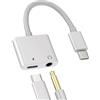 zoyuzan Adattatore USB C a Jack Auricolare Cavo(2 in 1) Auricolare 3.5mm Audio Cuffia Caricabatterie USB-C Compatibile per Samsung per Apple per iPhone 15 16 Pro Max Plus per iPad Air Mini Cavo Doppia Presa