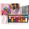 WishesMar Set Trucchi Make Up Completo Donna Cosmetico Kit per Occhi - Trucchi con Ombretti Matita per Eyeliner Matita per Sopracciglia Mascara e Pennelli per il Trucco