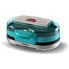 Ariete 205 Hamburger Maker Party Time, Macchina per fare hamburger, 1200 W, Doppie piastre antiaderenti, 2 scomparti, Facile da pulire, Celeste