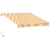 Outsunny Tenda da Sole a Bracci Esterno Balcone a Parete Avvolgibile Impermeabile, Arancione e Bianco, 3×2.5m arancione e bianco 300 × 250cm