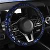 ISTN Coprivolante per auto brillanti fiocco di neve 4 colori antiscivolo carino per donne da 15 pollici (blu)
