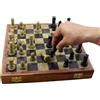 StonKraft Gioco a scacchi in pietra marmo fatto a mano set pezzi con base in legno 10...