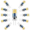 ZHIYUE Lampadine LED G4 2W AC 220-240V Bianco caldo 3000k Non Dimmerabili Sostituisci Lampadina Alogena G4 20W,Bi-Pin G4 Base Tipo JC Lampadari Soggiorno, Lampade Da Parete (10 Pezzi)