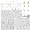 PH PandaHall PandaHall - 2 stampi 3D a tema animali domestici, resina epossidica UV, ossa di cane, zampa, cuore, stampi in resina siliconica, per portachiavi e orecchini, artigianato e creazione di gioielli