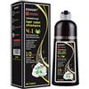 Skynest Shampoo Colorante Nero, 200ML Hair Dye Shampoo 3 in 1,Shampoo Capelli Colorati Istantaneo, Shampoo Colorante Capelli Bianchi,Colorazione Della Tintura Capelli in Pochi Minuti per Donna Uomo