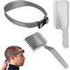 NJCXOLA 3 Pezzi Sfumatura Capelli Uomo Set, Pettine Capelli, Pettine Da Parrucchiere, 2 Pezzi Pettine Di Posizionamento Curvo, Fascia Taglio Capelli Curva Regolabili