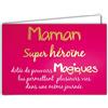 Afie 69-5103 - Biglietto per una MAMAN Super eroina con poteri magici Mots in oro lucido fondo rosa; fornito con busta; formato biglietto chiuso 17 x 11,5 cm;