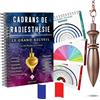 Majestic's Tavole per Radiesthesie Plus di 200 tavole per pendolo divinatorio in francese (formato A4 a spirale) + Pendolo di radiestesia egiziana in ottone antico [Soddisfatto o rimborsati]