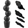AMAZBEE Tappi anali gonfiabili con pompa Tappi anali in silicone per l'allenamento anale Massaggiatore prostatico Perle anali espandibili Giocattoli sessuali per adulti (Black)
