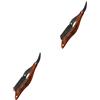 minkissy 2 Pezzi Per Stile Vintage Strumento Di Rifinitura Della Barba Manuale Con Manico in Legno Tagliabarba Per Uomo Clip-on Multifunzionale Portatile