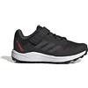 adidas Unisex - Bambini Terrex Agravic Flow Hook-And-Loop Trail Running Shoes, Core Black/Solid Grey/Solar Red, 28 EU