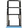 Generico Ricambio compatibile con XIAOMI REDMI 10 5G 22041219G 22041219NY Carrello Vassoio alloggio tray porta scheda nano Sim1+SIM 2+ SLOT SLITTA Alloggio Micro Sd CARD (Blu)