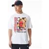 New Era T-Shirt Oversize NBA con Stampa Fiamme Chicago Bulls Whitete Rosso