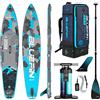 Bluefin SUP Rogue 12'6 Tavola da Stand Up Paddle Paddleboard gonfiabile per il turismo Kit Touring con pagaia in carbonio Tavola da Stand Up Paddle da gara Accessori inclusi Portatile, Ghiaccio