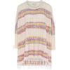 ebeeza Maglioncino da Donna con Frange sull'Orlo, vestibilità a Pipistrello, Colore Bianco Lana, Taglia XL/XXL Poncho