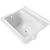 Jo-Bagno.it Lavatoio Lavapanni in Resina PP, Bianco, 60x50 Ideale per Ricambio o Installazione su Mobile o Piano da appoggio in Lavanderia o Cucina Incluso di Kit Sifoneria