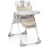 Foppapedretti Seggiolone Meeting, bambini da 6 mesi a 3 anni (fino a 15 Kg), Seduta/Poggiapiedi/Schienale Regolabili, Cesto Porta Oggetti, Stabile e Confortevole, con Imbottitura Lavabile, Augh