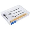 KONZEPT Porta posate cucina cassetto 31 × 23 × 4,5 cm, bianco - inserto separatore per cassetto, plastica resistente, lavastoviglie