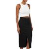 Noisy may Nmkath Nw Slit Midi Skirt Vi478bl Noos Gonna, Denim Nero, M Donna