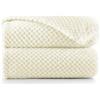 RESTILO DecoKing Coperta Plaid Pile 150x200 cm per Letto una Piazza e Mezza Calda Accogliente e Spessa in Morbido Velluto Stile Scandinavo Per Letto Divano Sedia Tutte le Stagioni Crema Henry