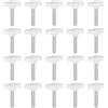 QUARKZMAN 20 Pezzi Manopole Aletta T Viti Testa Zigrinata M6 x 30mm Filettatura Maschio Standard Manopole T Plastica Maniglie Manopole Serraggio Mano Vite Testa Zigrinata, Bianco