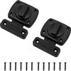 Zzcy 2 PCS Chiavistello Rotante Serratura per Porta Interna Rotate Bolt Latch in Lega di Zinco con 12 Viti per Porta Armadietto Finestra Bagno Nero