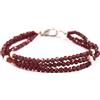 Pacchetto Delicati bracciali di perle rotonde sfaccettate in granato e perla a tre stra...