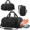 RAINSMORE Borsone Palestra Uomo Donna Borsa Palestra 40L con Scomparto Scarpe e Tasca Umida Borsa da Viaggio Piscina Sportiva Grigio