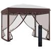 VivaGarden Gazebo Giardino 3x3 mt Zanzariera e Borsa da Trasporto con Ruote colore Crema