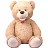 Palmitessa Orso Peluche Gigante 100 cm San Valentino Con Cuore Altissima Qualita' Modelli Assortiti (Mario)