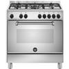 La Germania AMN855EXV-24 Cucina Gas 5 Fornelli con forno Elettrico da 80 cm Acciaio inox