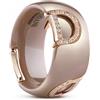 Damiani Anello D.ICON in ceramica cappuccino, oro rosa e diamanti