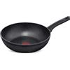 LAGOSTINA Wok Padella Antiaderente Induzione in Alluminio 28 cm colore Nero Performa