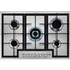Aeg HGB75400SM Piano Cottura 5 Fuochi a Gas 75 cm (1 Bruciatore Wok) colore Inox