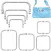 Leikedun 4Pcs 16/18/20/25cm Borsa in Alluminio Manico Borsa Cornice,Kiss Clasp Telaio Interno Tubolare A Forma,Clic Clac per Borse,Chiusura per Borsa Clic Clac per Borsa Frizione Artigianato Progetti Fai da Te
