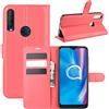 HualuBro Cover Alcatel 1S 2020, Cover Alcatel 3L 2020, Cover Alcatel 1V 2020, Flip Cover a Libro in PU Pelle Antiurto Portafoglio Leather Case Custodia per Alcatel 1S 2020 Cover (Rosso)