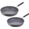 LAGOSTINA Padelle Antiaderenti Induzione in Alluminio Set 2 Pezzi 24-28 cm colore Grigio Tempra Mineral