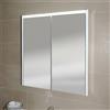 BADEN HAUS Specchio Pensile Contenitore 2 Ante LED 60x67x15 cm Bianco