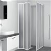 GIAVABOX Box cabina doccia angolo 80 x 120 disabili ante pieghevoli